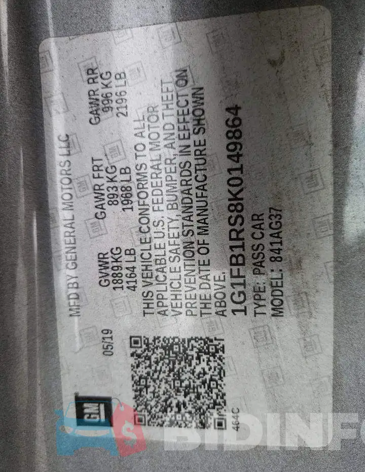 1G1FB1RS8K0149864 Photo# 12
