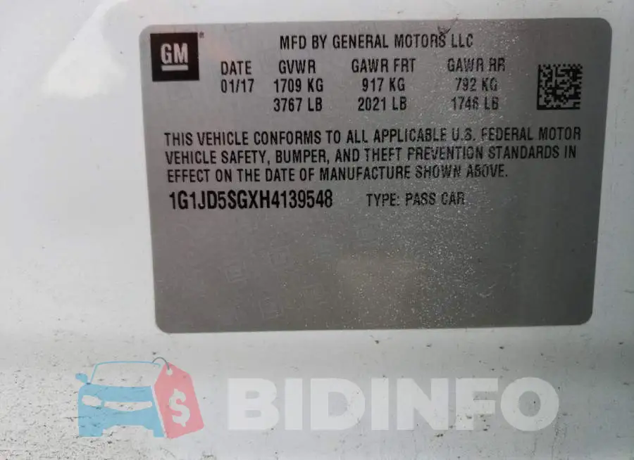 1G1JD5SGXH4139548 Photo# 12