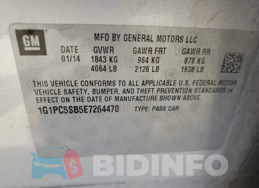 1G1PC5SB5E7264470 Photo# 12