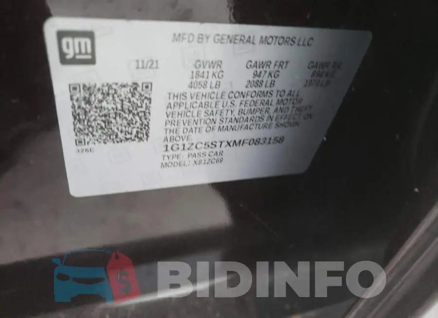 1G1ZC5STXMF083158 Photo# 12