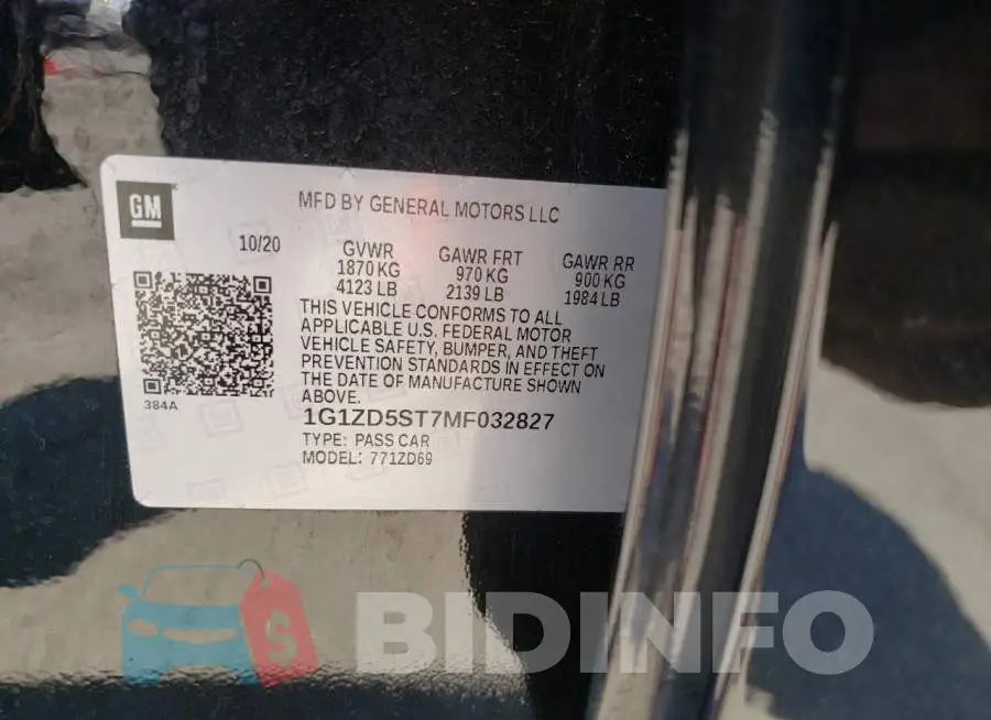 1G1ZD5ST7MF032827 Photo# 13