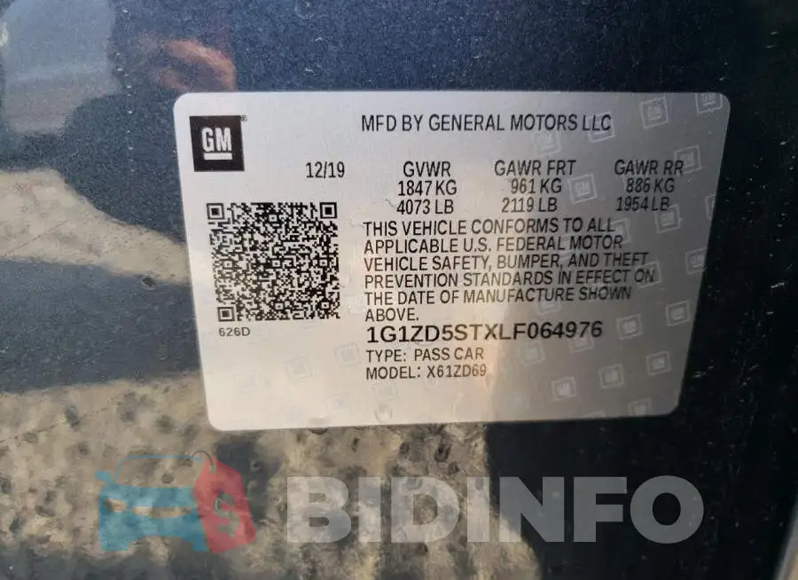 1G1ZD5STXLF064976 Photo# 12