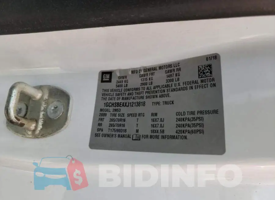 1GCHSBEAXJ1213818 Photo# 10