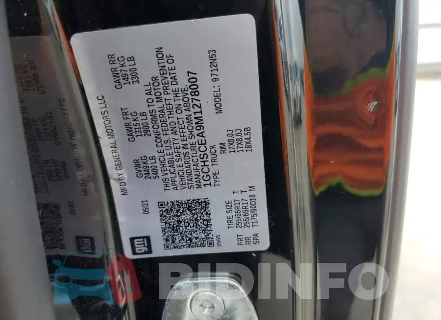 1GCHSCEA9M1278007 Photo# 13