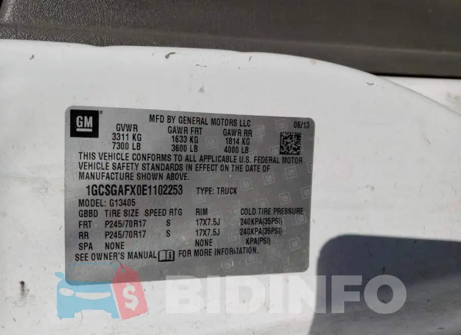 1GCSGAFX0E1102253 Photo# 13