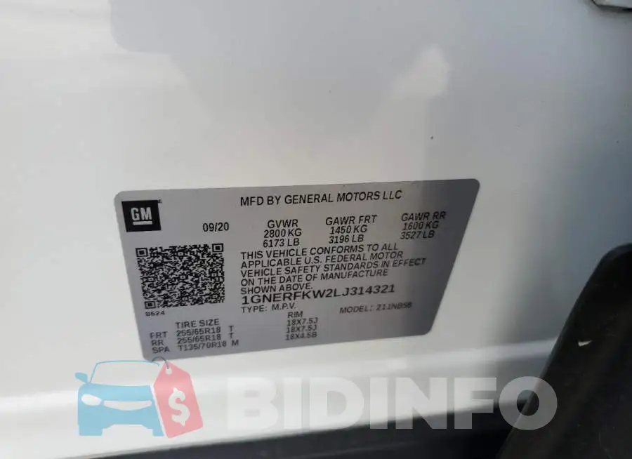 1GNERFKW2LJ314321 Photo# 12