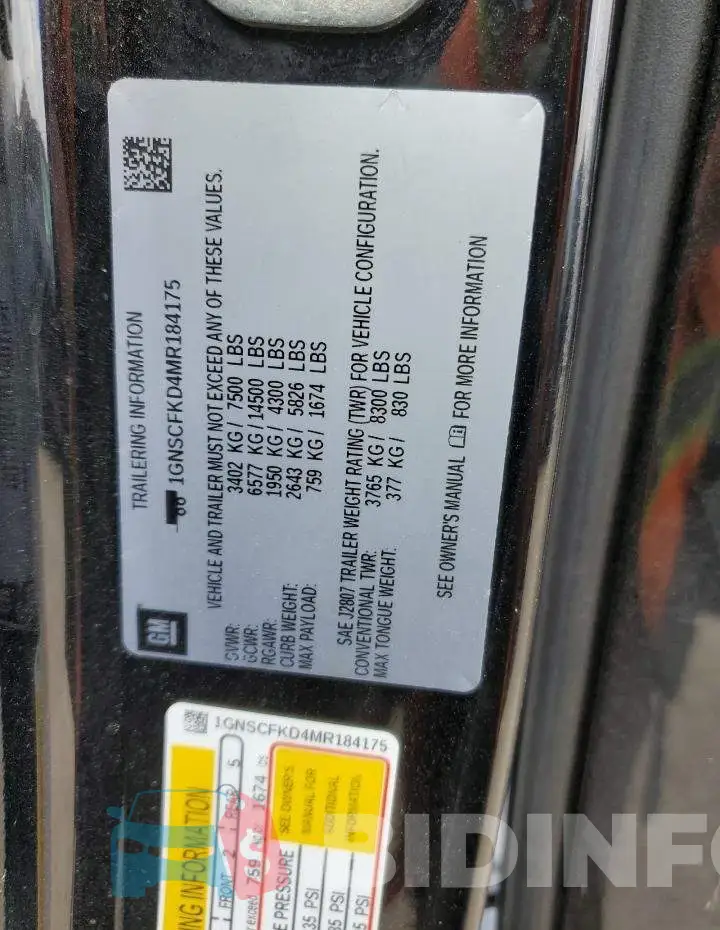 1GNSCFKD4MR184175 Photo# 13
