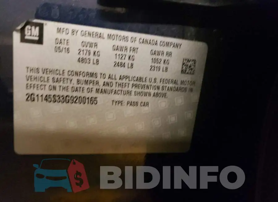 2G1145S33G9200165 Photo# 12