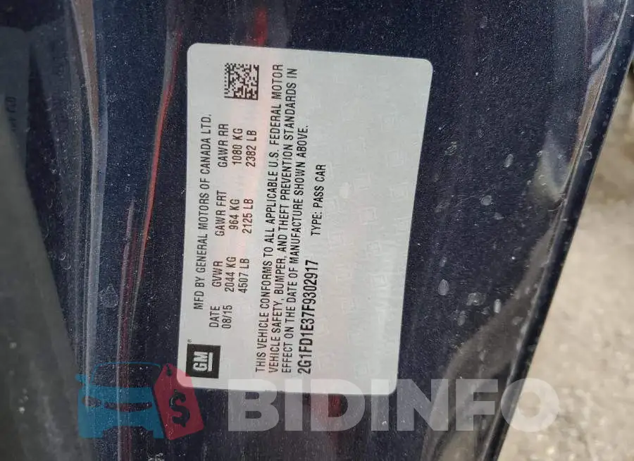2G1FD1E37F9302917 Photo# 12