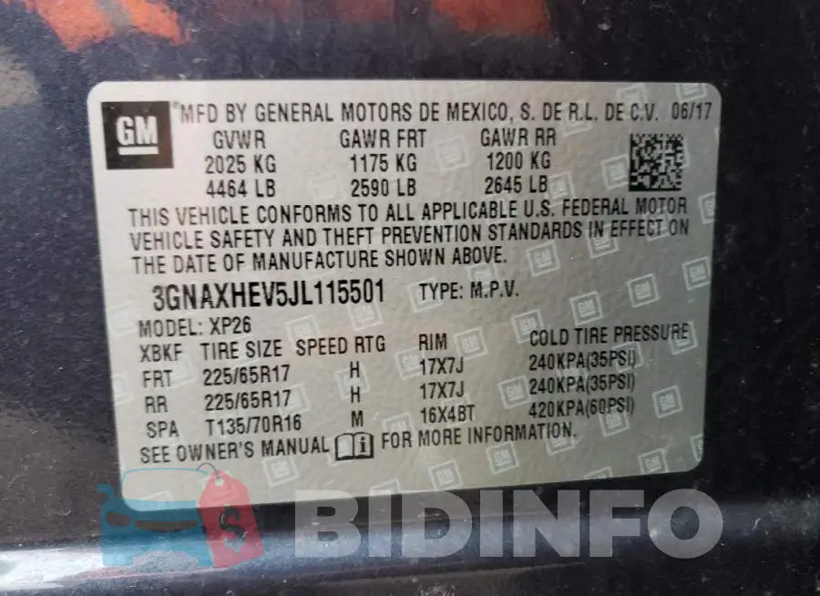 3GNAXHEV5JL115501 Photo# 13