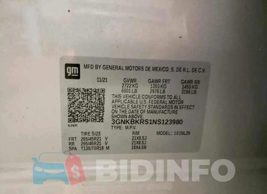 3GNKBKRS1NS123980 Photo# 13