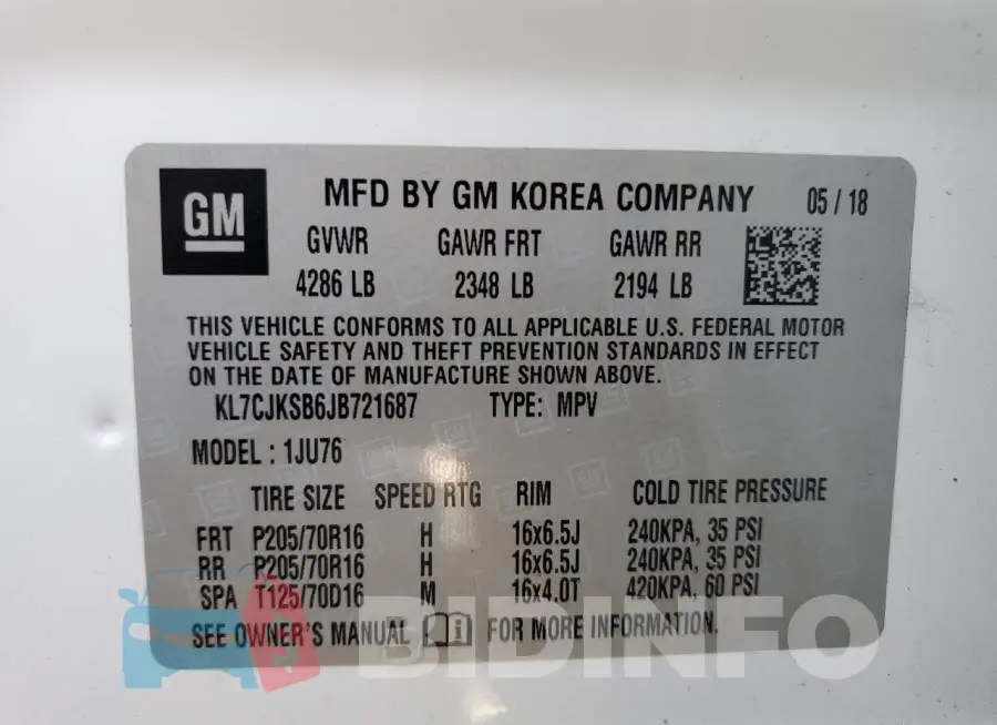 KL7CJKSB6JB721687 Photo# 13