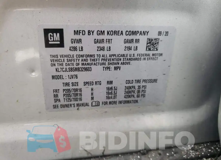 KL7CJLSB5MB329603 Photo# 12