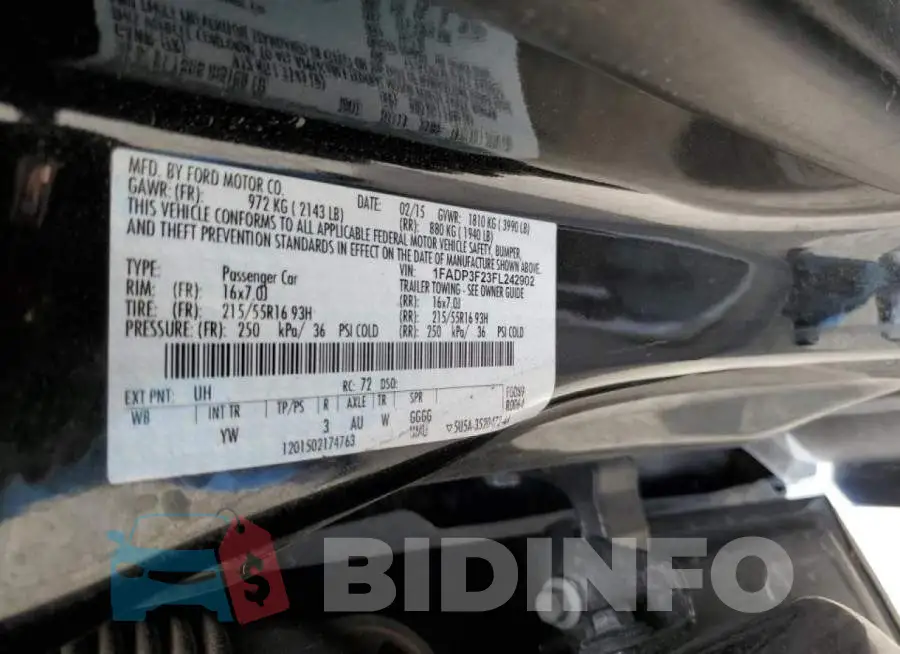 1FADP3F23FL242902 Photo# 12