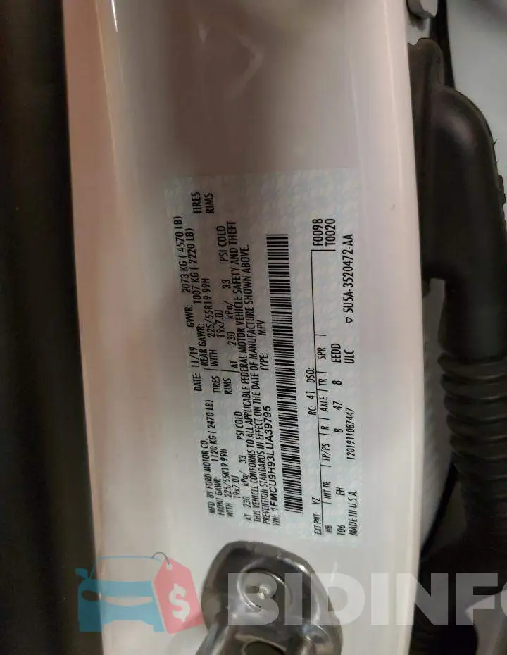 1FMCU9H93LUA39795 Photo# 13