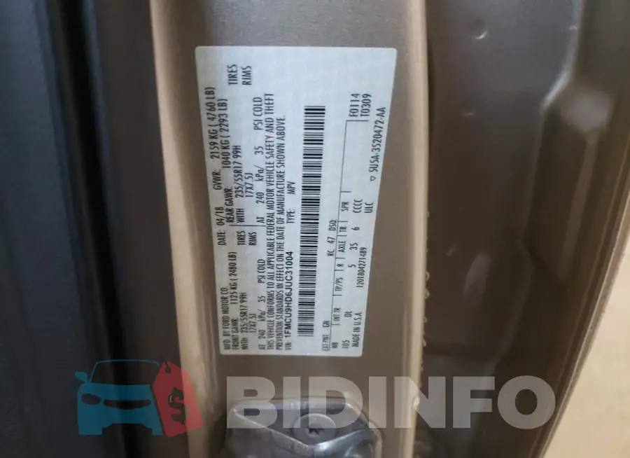 1FMCU9HD6JUC31004 Photo# 13