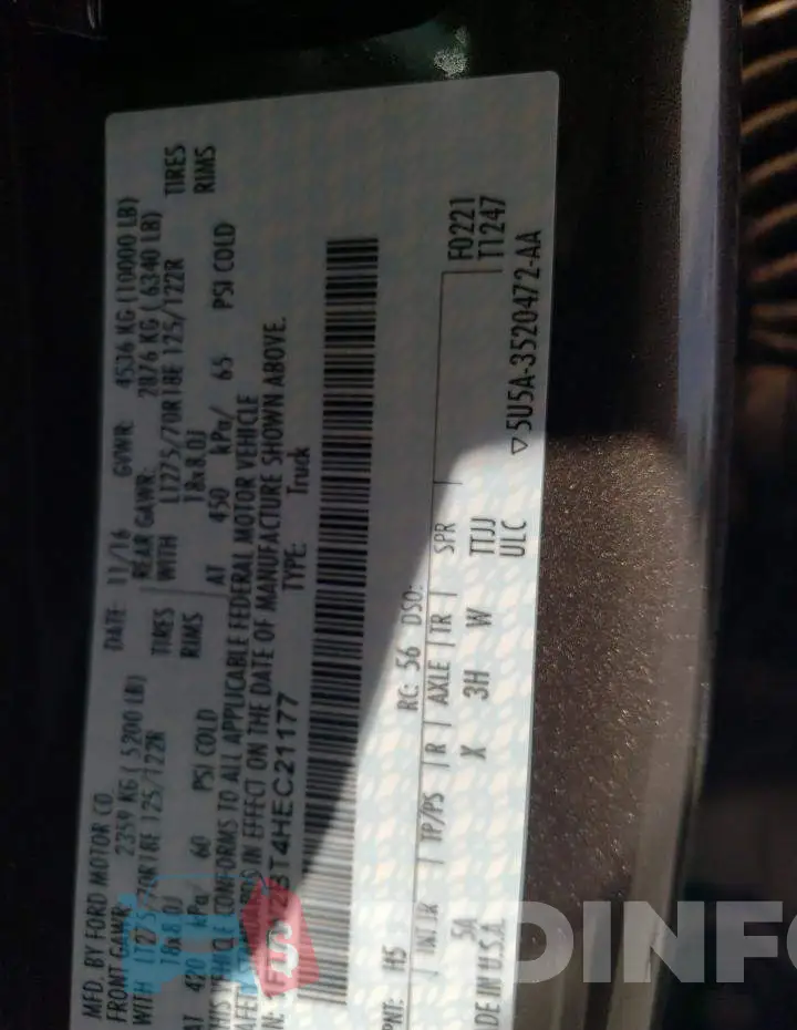 1FT7W2BT4HEC21177 Photo# 12