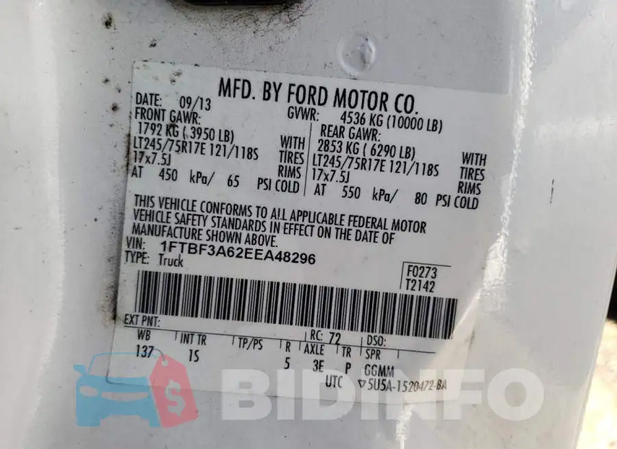 1FTBF3A62EEA48296 Photo# 12