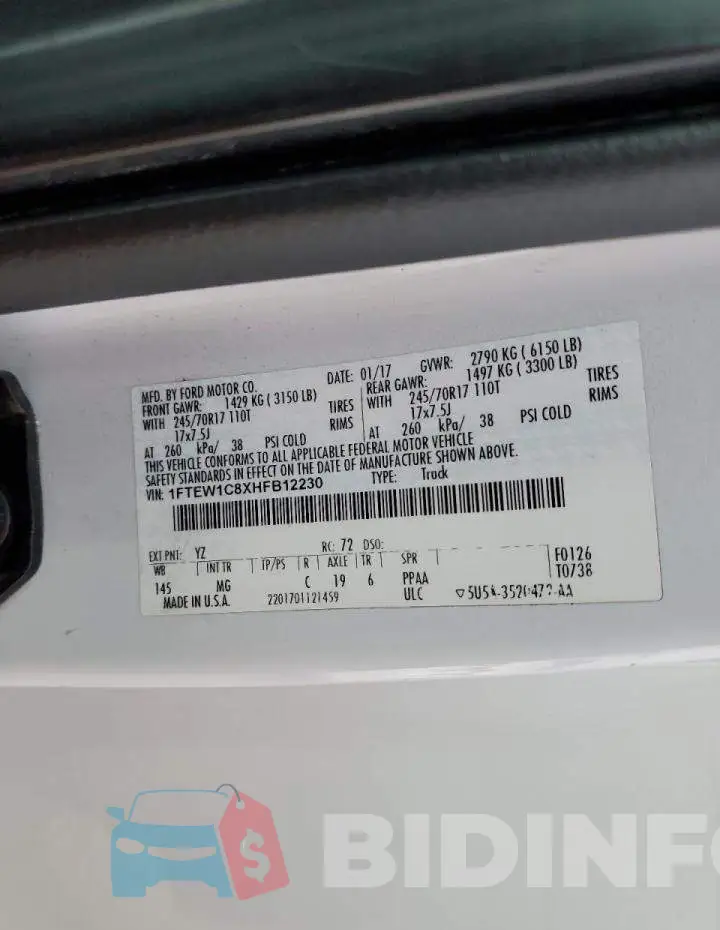 1FTEW1C8XHFB12230 Photo# 12