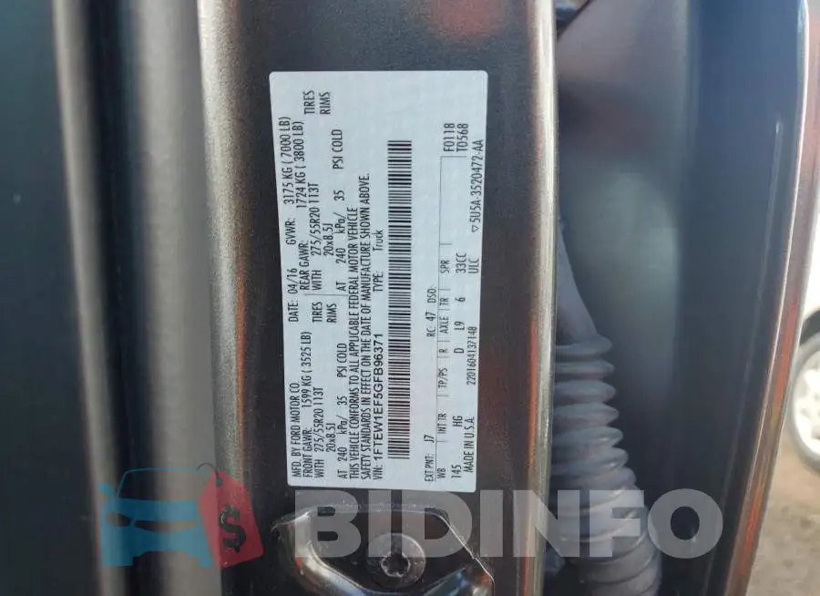 1FTEW1EF5GFB96371 Photo# 10