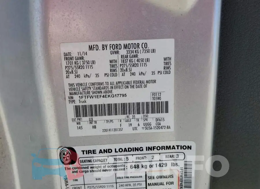 1FTFW1EF4EKG17795 Photo# 13