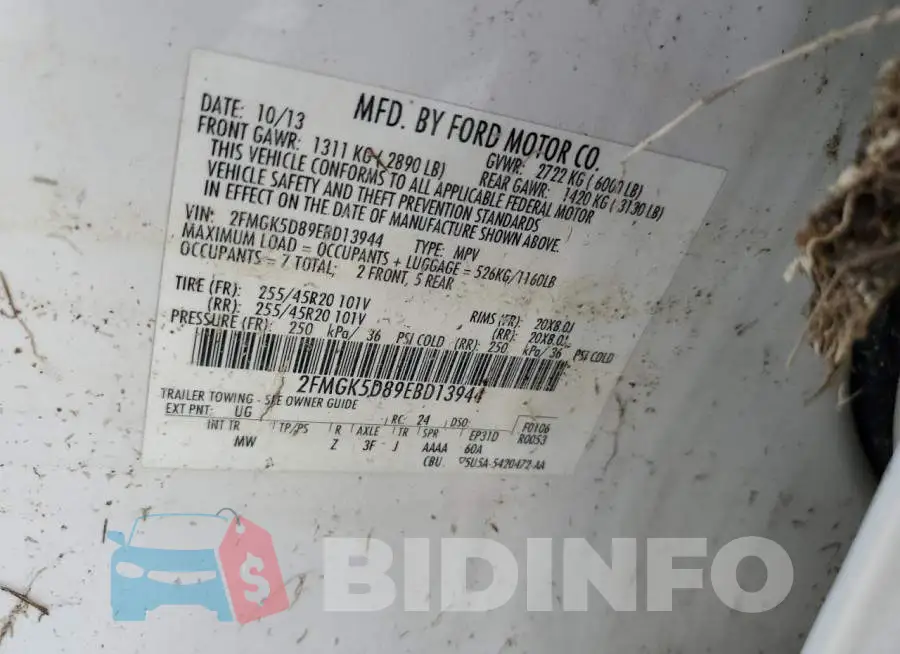 2FMGK5D89EBD13944 Photo# 14
