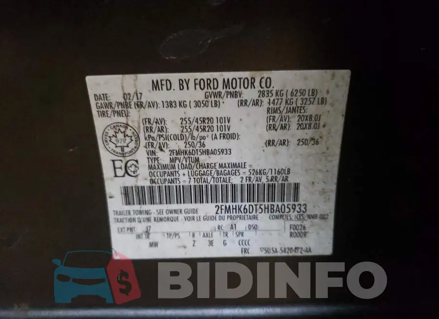 2FMHK6DT5HBA05933 Photo# 13
