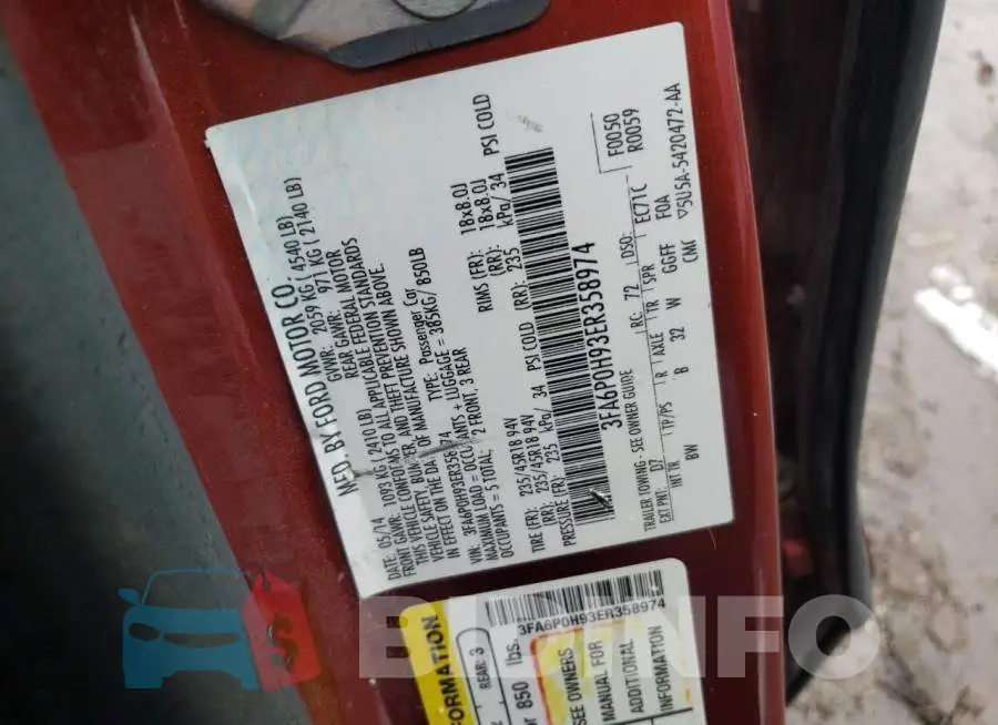 3FA6P0H93ER358974 Photo# 12