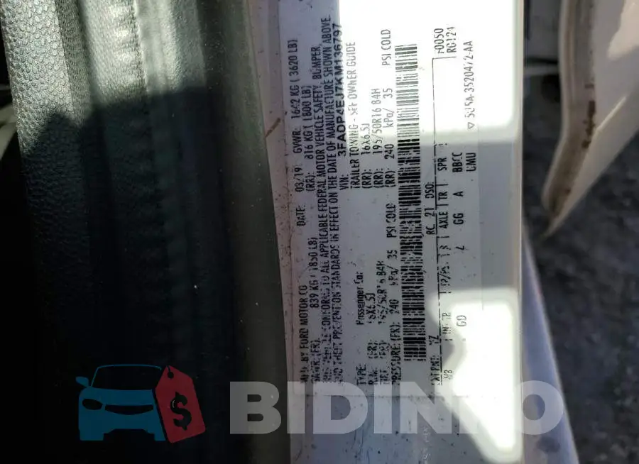 3FADP4EJ7KM136797 Photo# 12