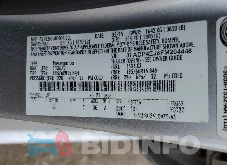 3FADP4EJ8FM204448 Photo# 13