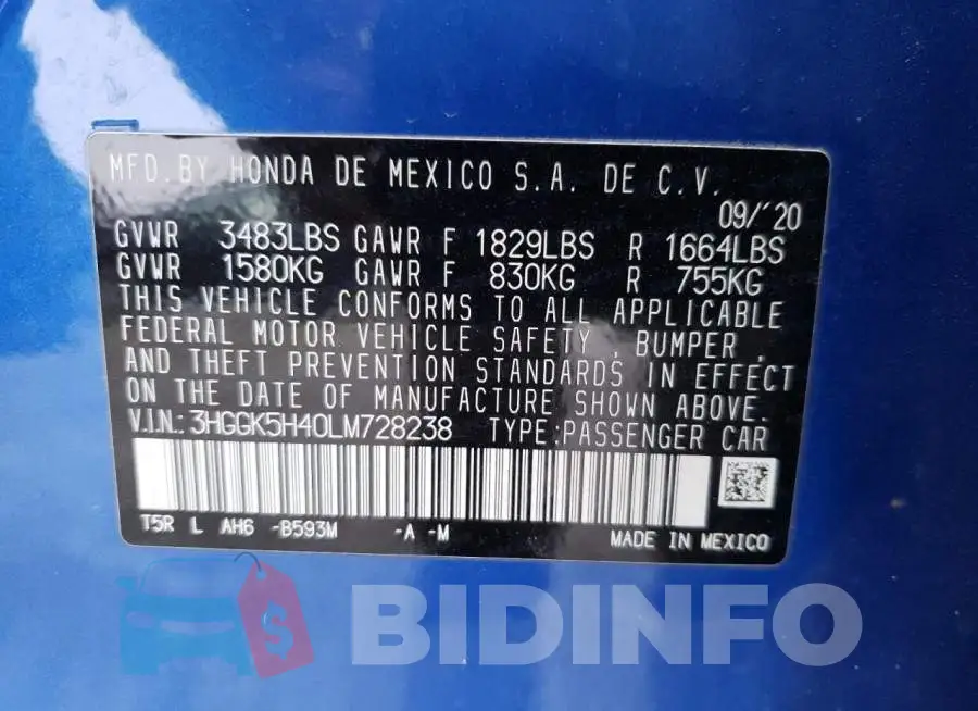 3HGGK5H40LM728238 Photo# 13