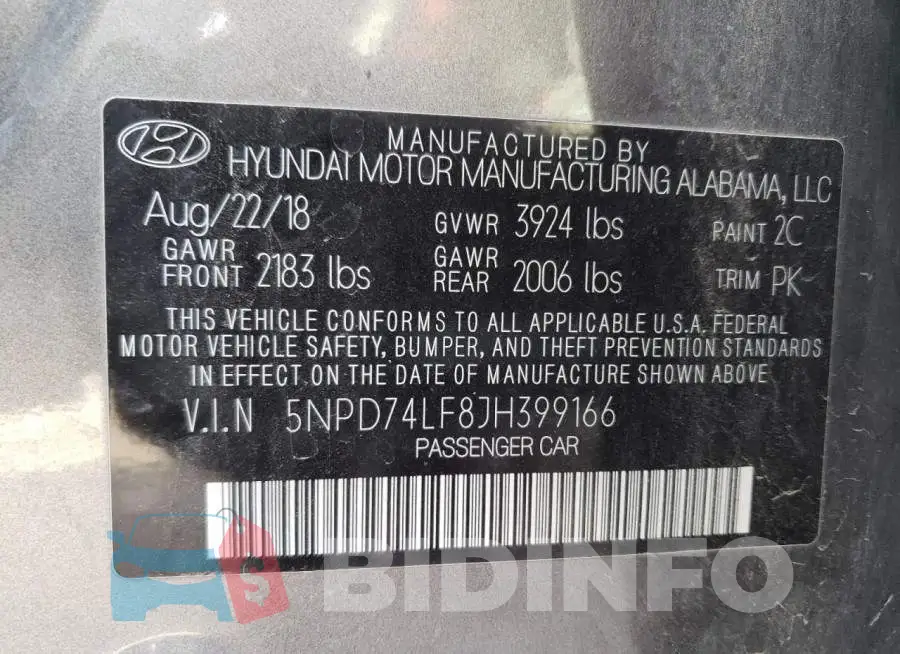 5NPD74LF8JH399166 Photo# 12