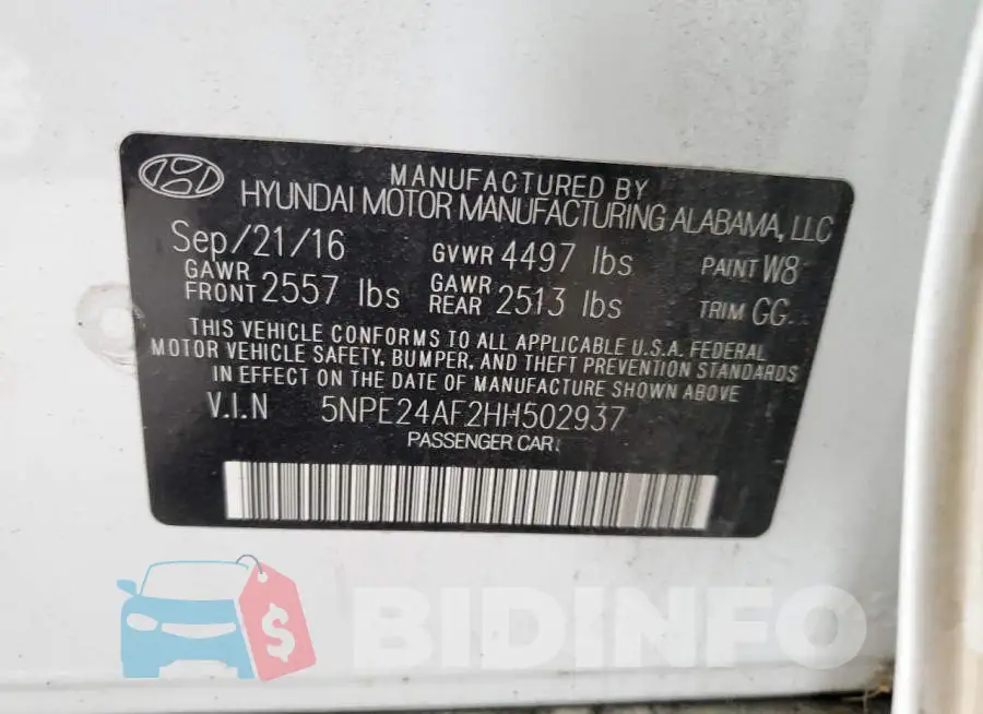 5NPE24AF2HH502937 Photo# 12