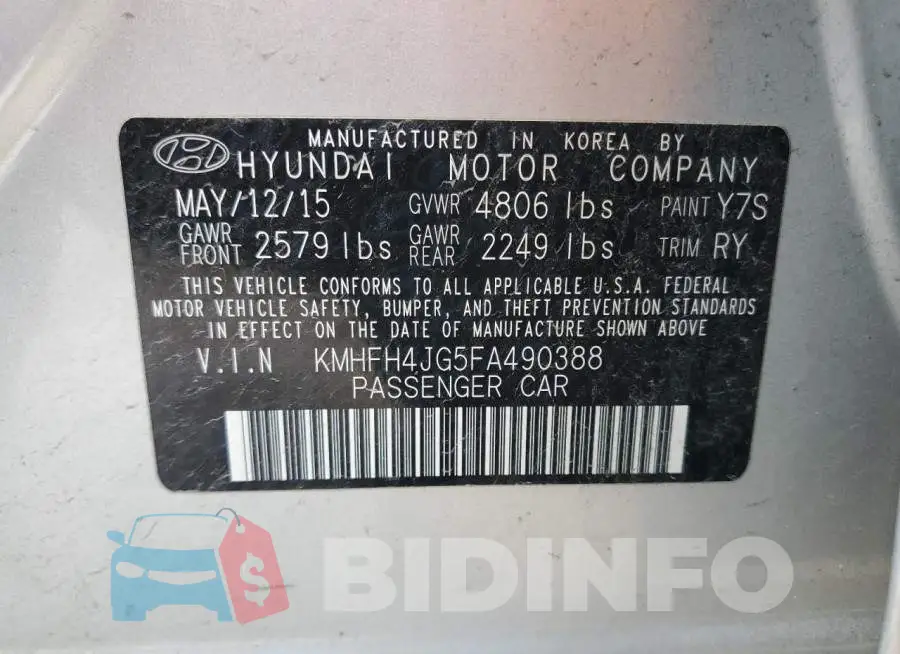 KMHFH4JG5FA490388 Photo# 12