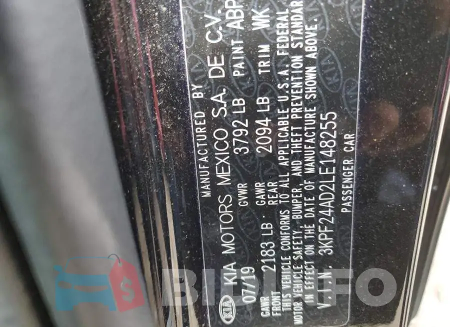 3KPF24AD2LE148255 Photo# 12