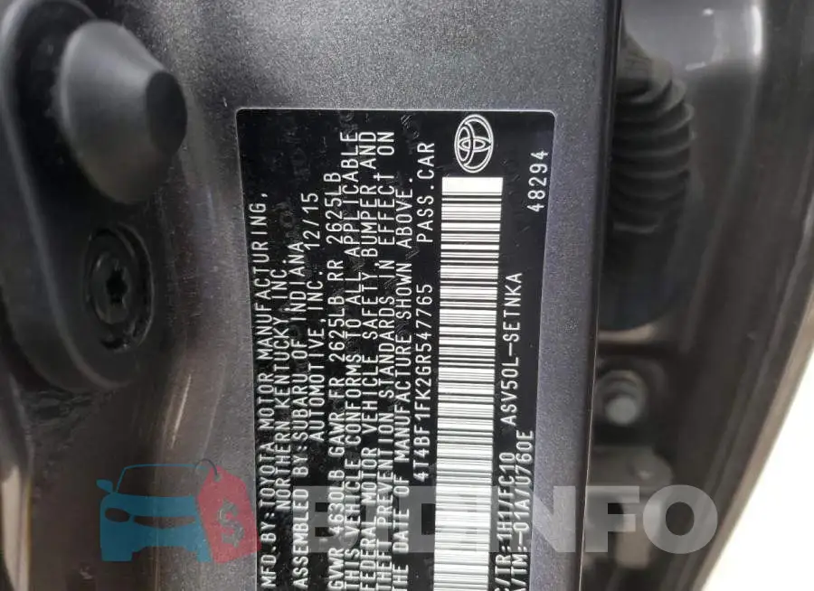 4T4BF1FK2GR547765 Photo# 12