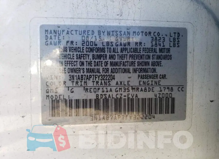 3N1AB7AP7FY322204 Photo# 12