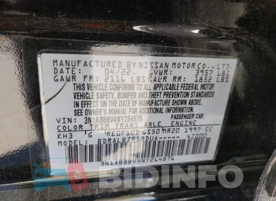 3N1AB8BV4NY264876 Photo# 12