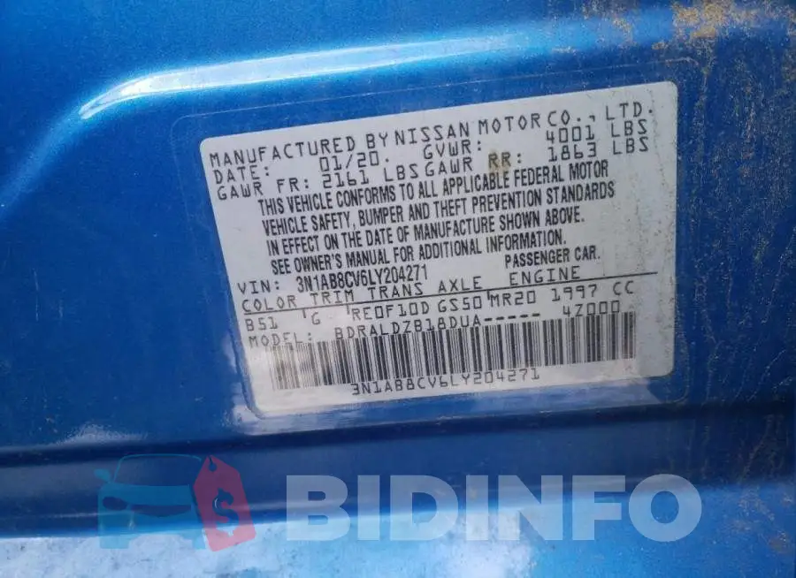 3N1AB8CV6LY204271 Photo# 12