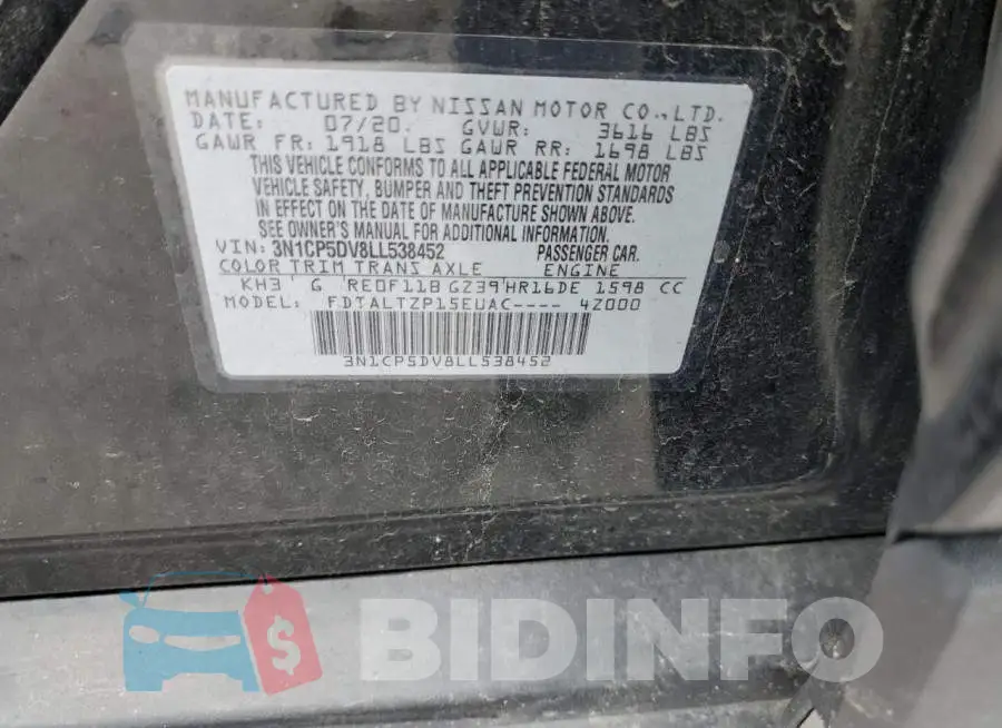 3N1CP5DV8LL538452 Photo# 12