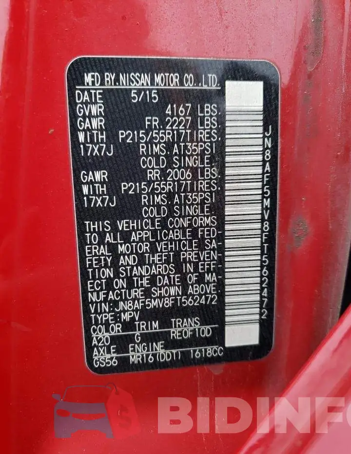 JN8AF5MV8FT562472 Photo# 12