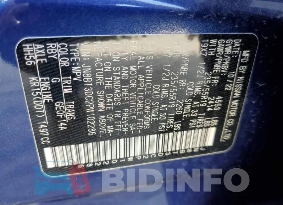 JN8BT3DC2PW102286 Photo# 13