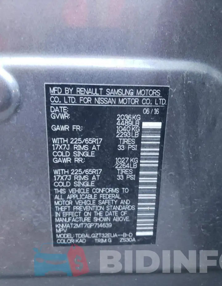 KNMAT2MT7GP714639 Photo# 13