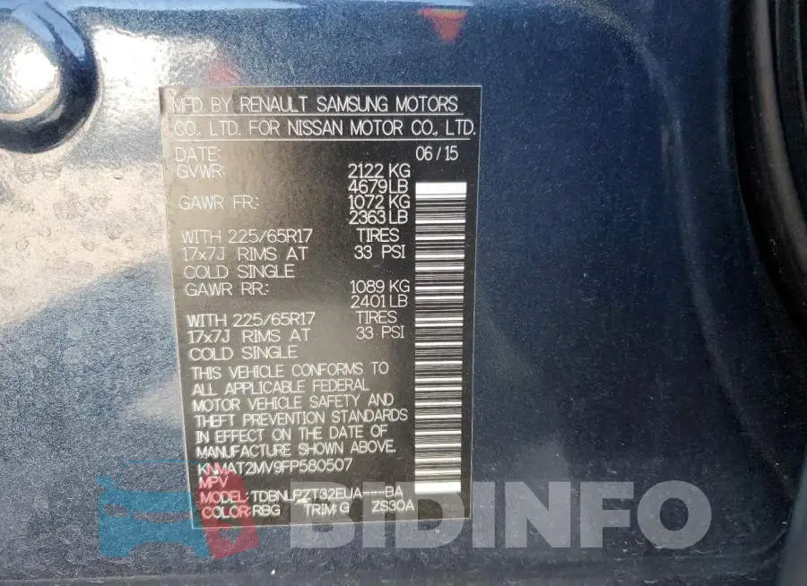 KNMAT2MV9FP580507 Photo# 13