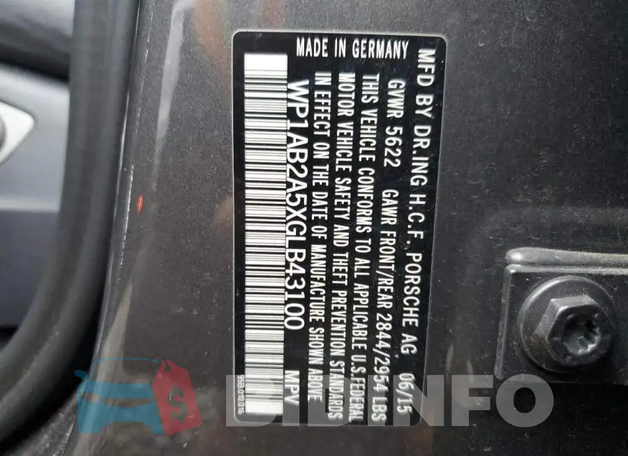 WP1AB2A5XGLB43100 Photo# 13