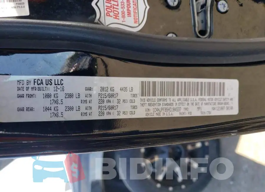 1C4NJPFB5HD184537 Photo# 14