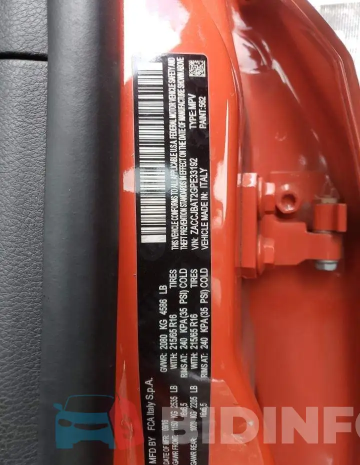 ZACCJBAT2GPE33192 Photo# 13