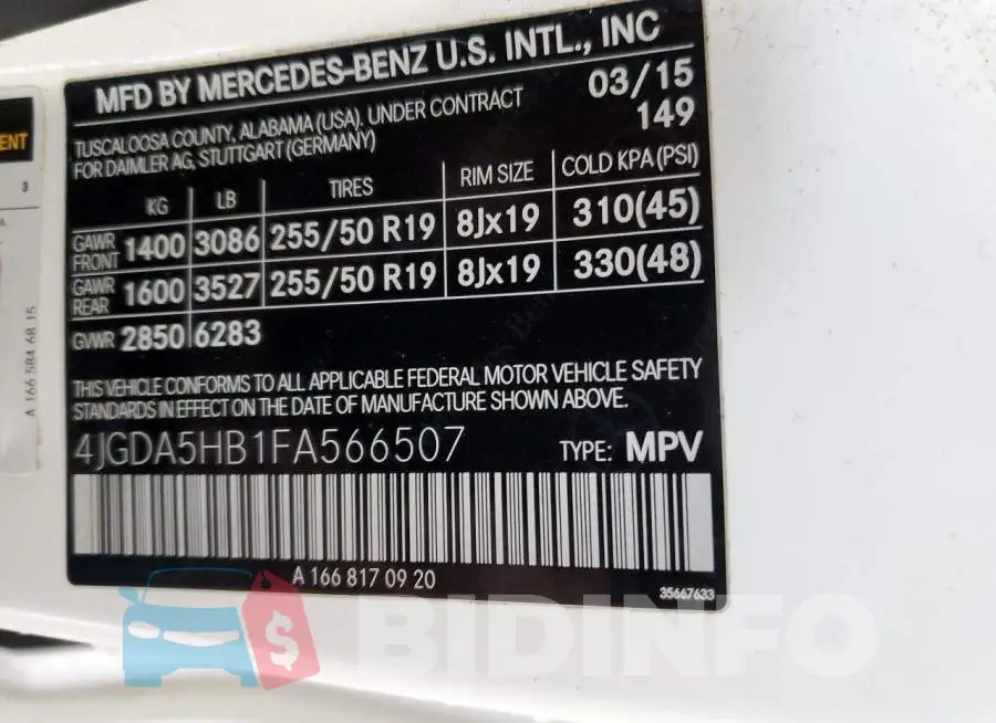 4JGDA5HB1FA566507 Photo# 13