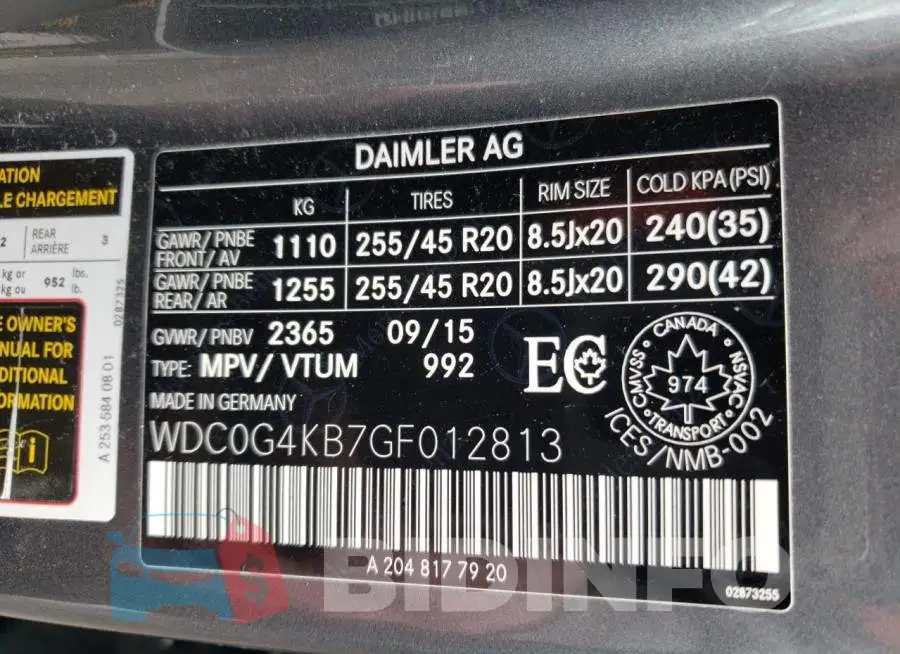 WDC0G4KB7GF012813 Photo# 13