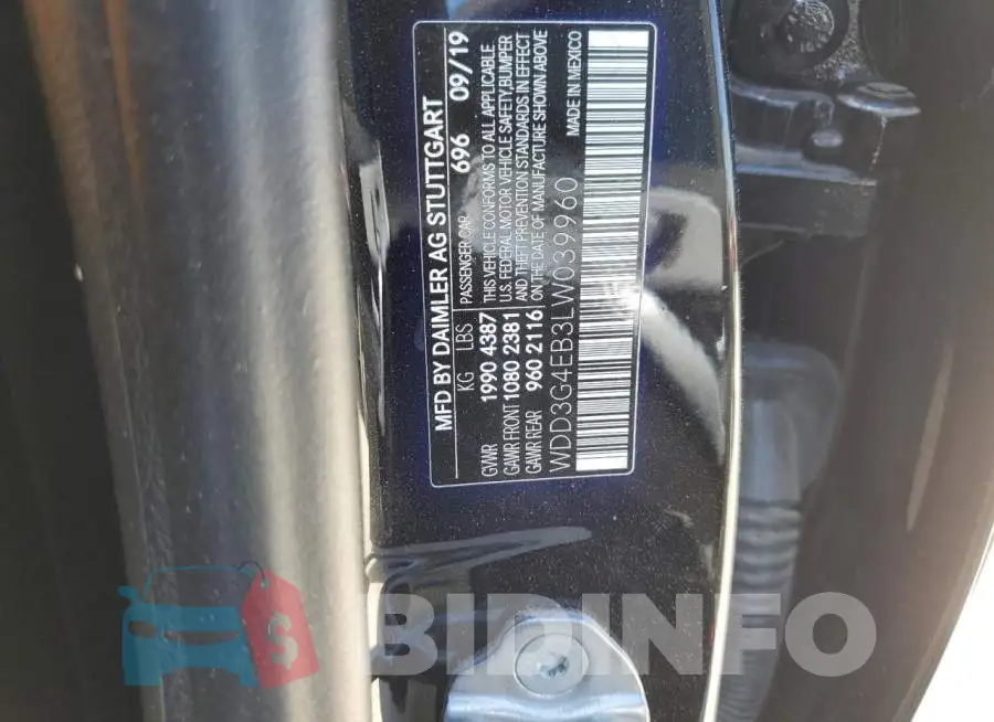 WDD3G4EB3LW039960 Photo# 12